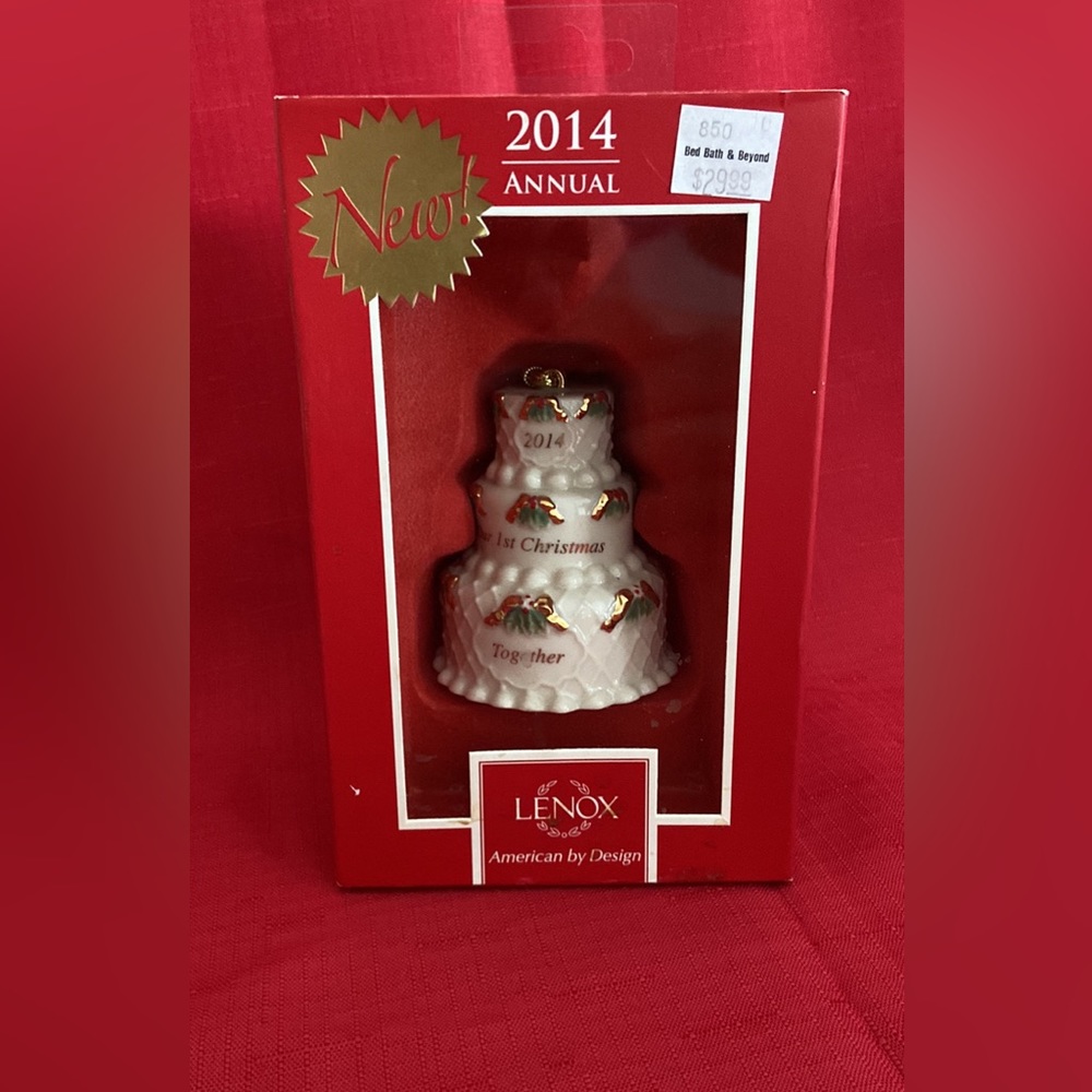 Lenox 2014 Our 1st Christmas Together Wedding Cake Ornament